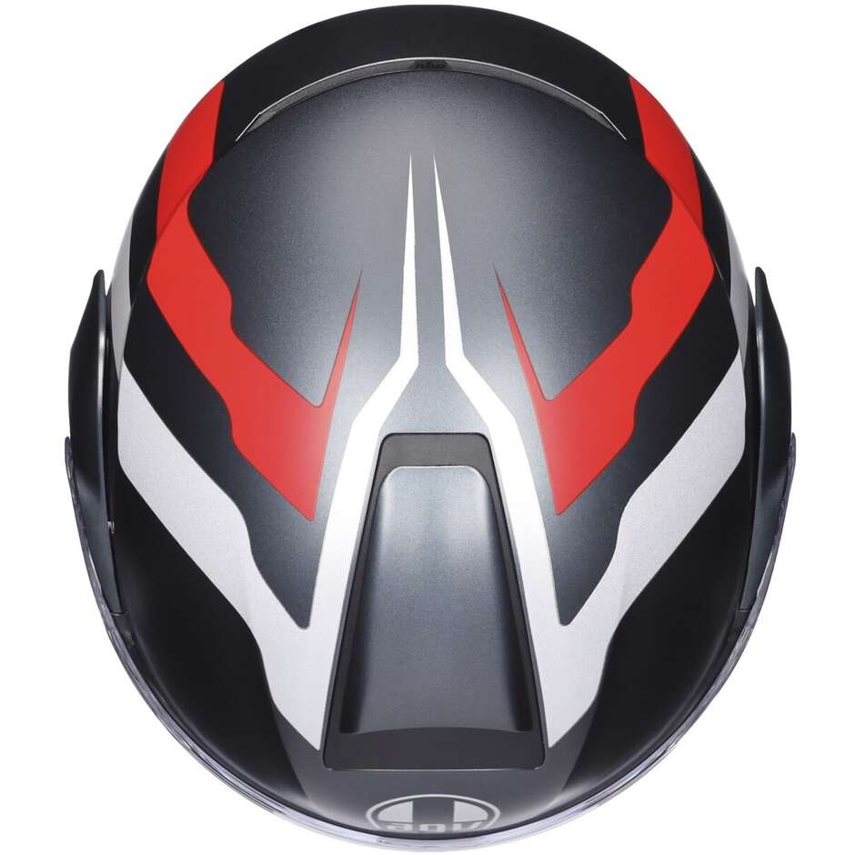 Casco Moto Modulare Agv STREETMODULAR RESIA Opaco Grigio Silver Rosso