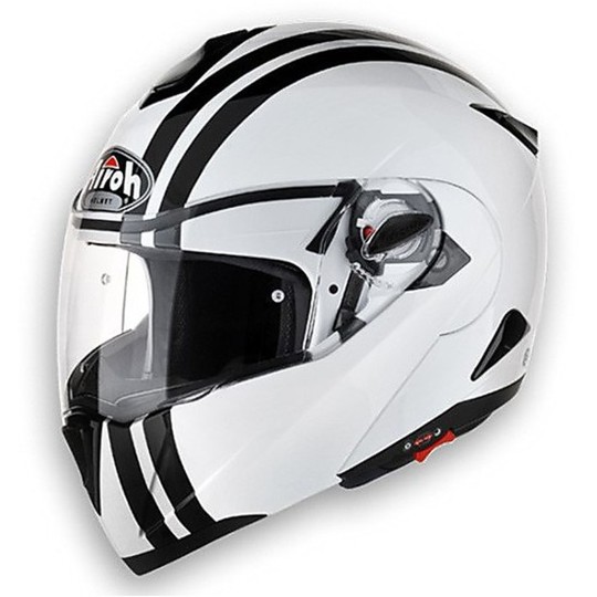 Casco Moto Modulare Apribile Airoh C100 Flash Bianco