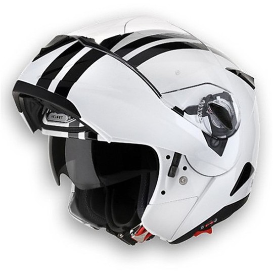 Casco Moto Modulare Apribile Airoh C100 Flash Nero Opaco
