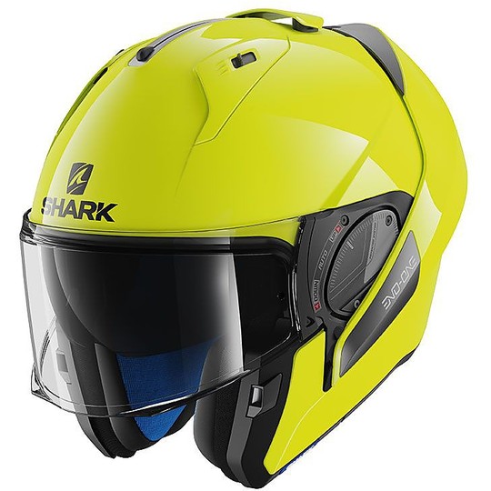 Casco Moto Modulare Apribile Shark EVO ONE 2 HI-VISIBILITY Giallo Fluo