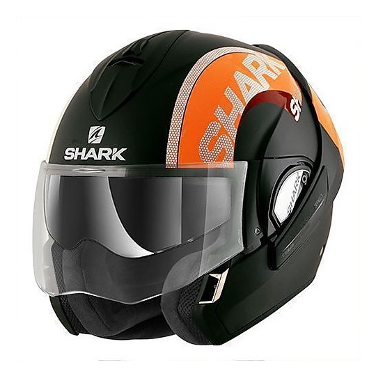 nero/arancione Shark Evoline 3 Hataum taglia M casco da moto 