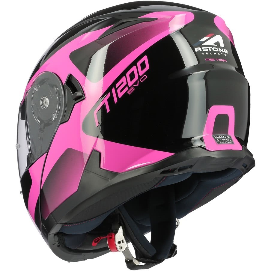 Casco Moto Modulare Astone RT 1200 Evo ASTAR Rosa Lucido