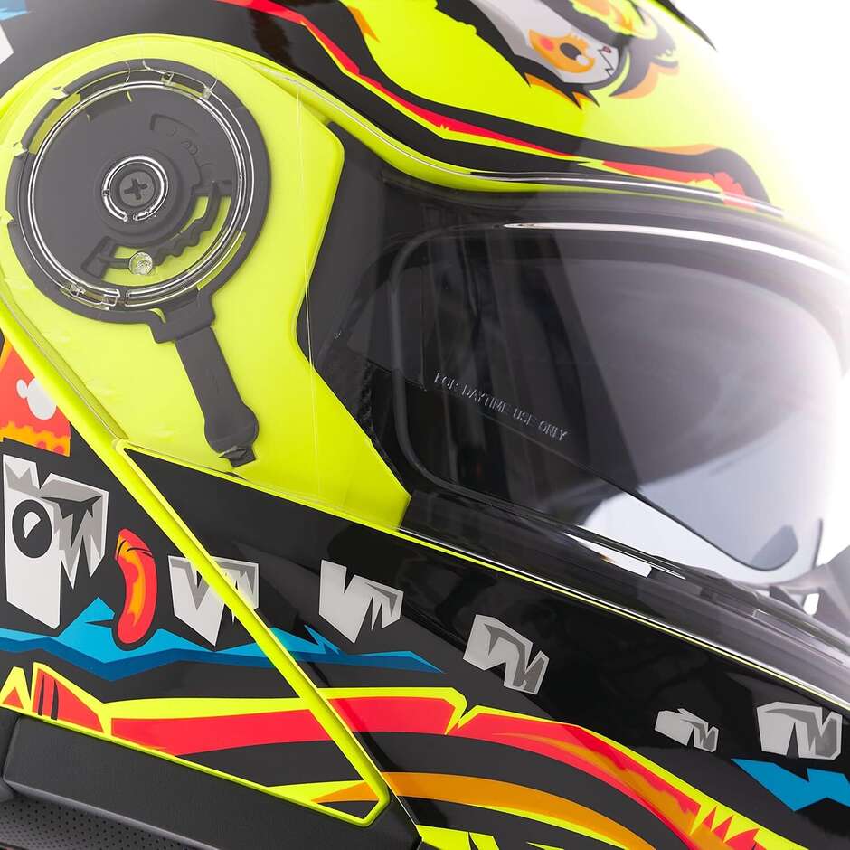 Casco Moto Modulare BHR 836 Flip Up ZOMBIE Giallo