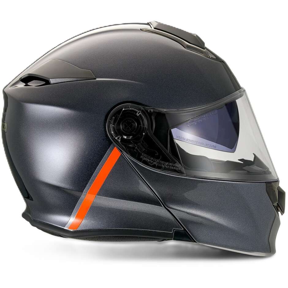 Casco Moto Modulare con Bluetooth Integrato Moto Guzzi 22.06 Nero Grigio