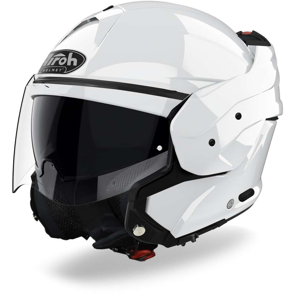 Casco Moto Modulare Doppia Omologazione P/J Airoh MATHISSE Color Bianco Lucido