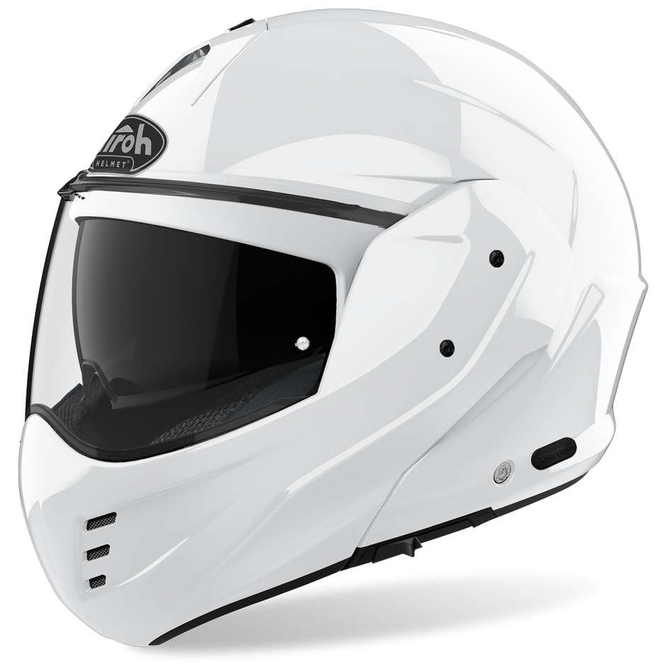 Casco Moto Modulare Doppia Omologazione P/J Airoh MATHISSE Color Bianco Lucido