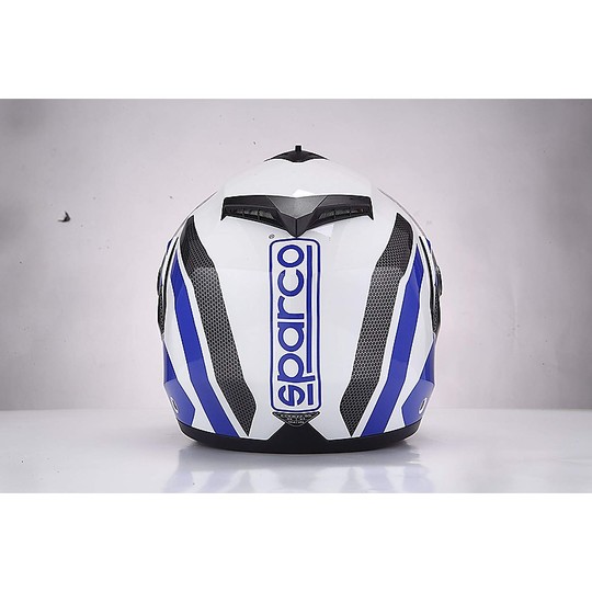 Casco Moto Modulare Doppia Visiera BHR Sparco SP505 Bianco Blu