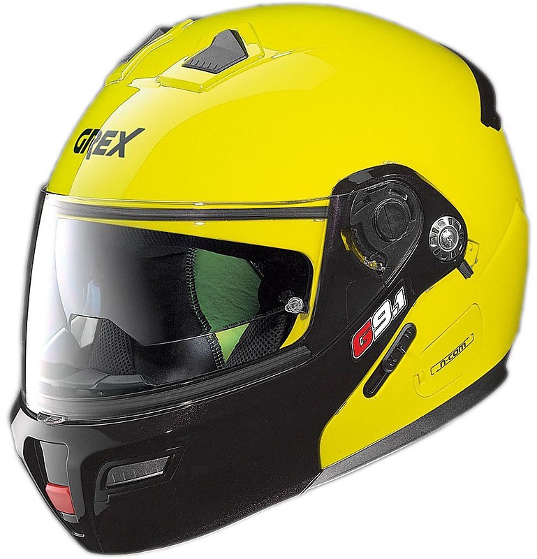 Casco Moto Modulare Agv TOURMODULAR BALANCE Nero Opaco Giallo Fluo Grigio P58751