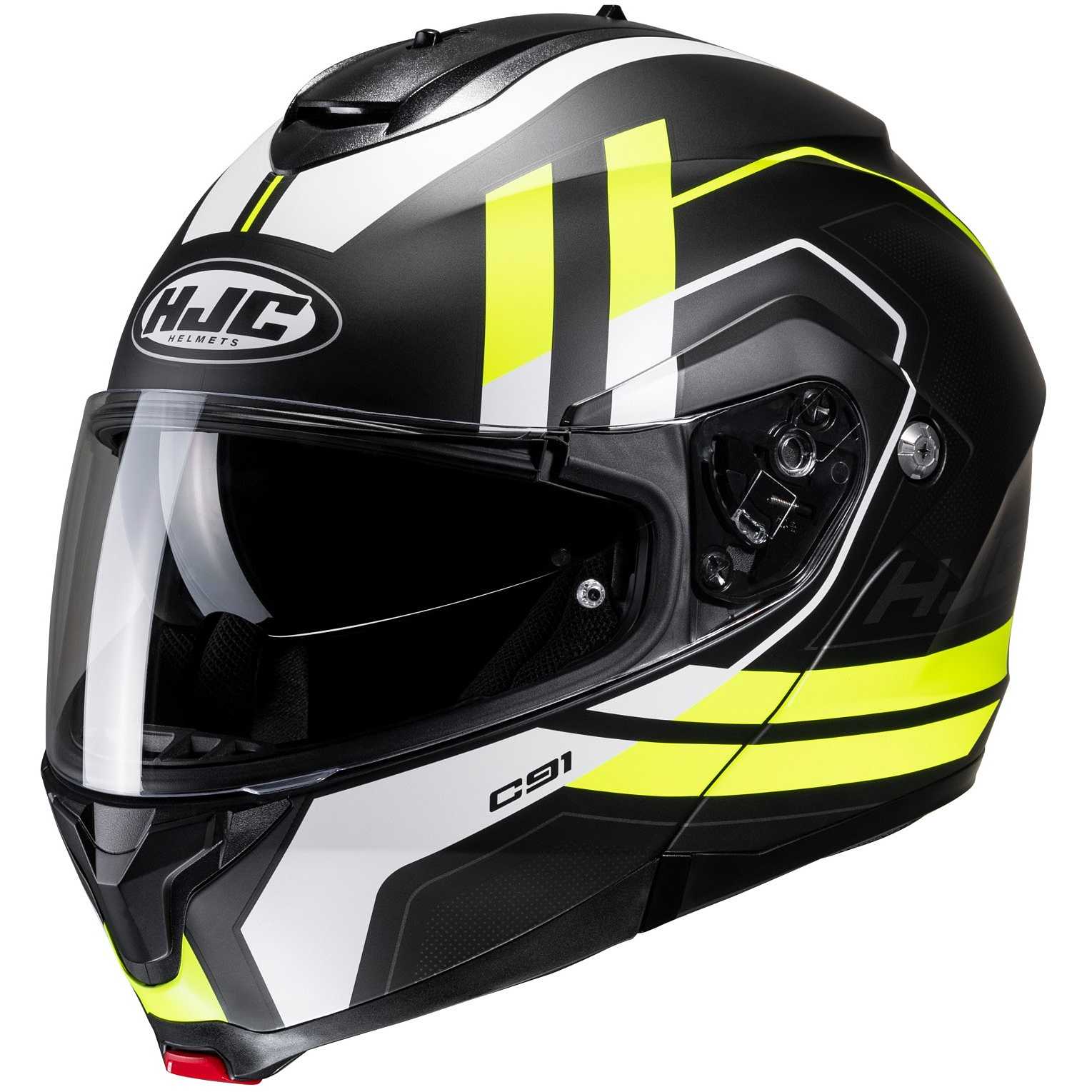 Casco Moto Modulare Hjc C91 OCTO MC3HSF Nero Opaco Giallo Fluo Vendita  Online 