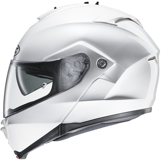 Casco Moto Modulare HJC IS-MAX 2 Doppia Visiera Bianco Lucido