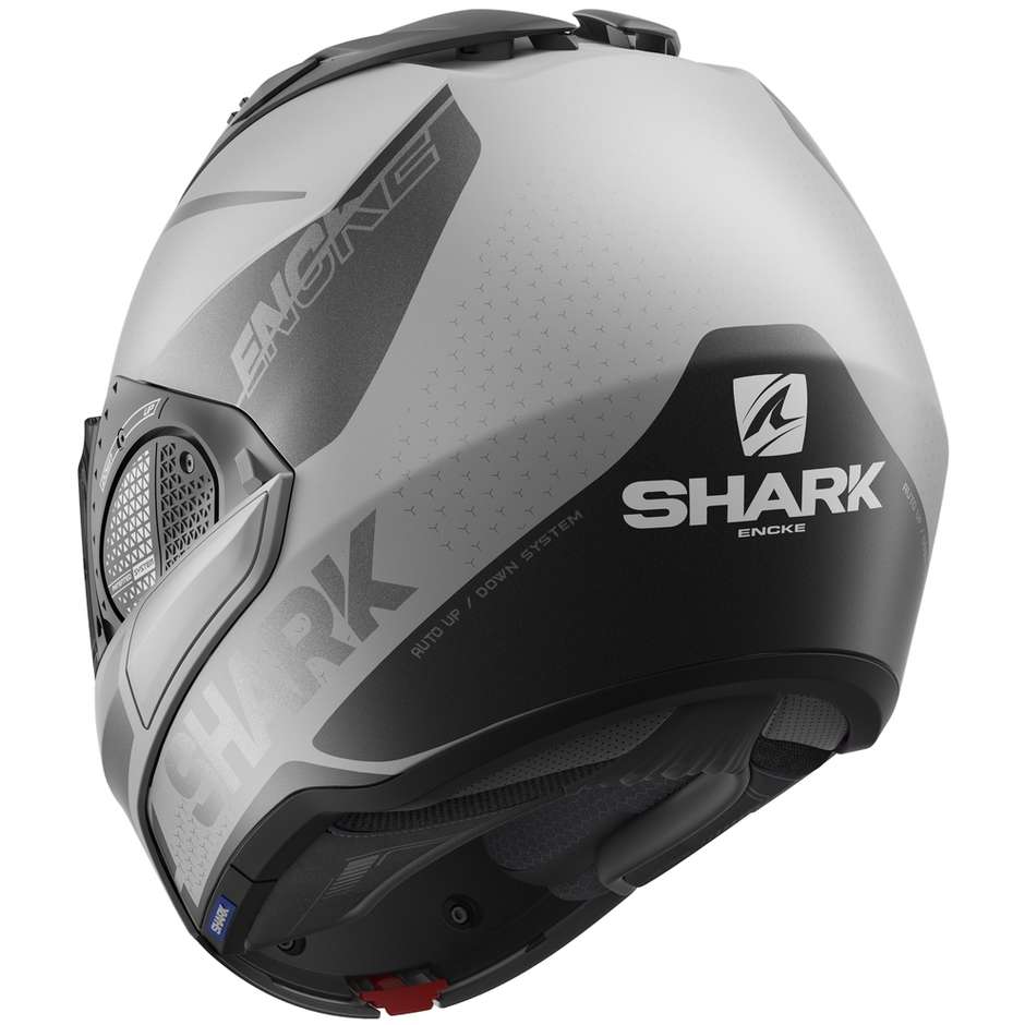 Casco Moto Modulare In Shark EVO GT ENCKE Grigio Antracite Nero Opaco