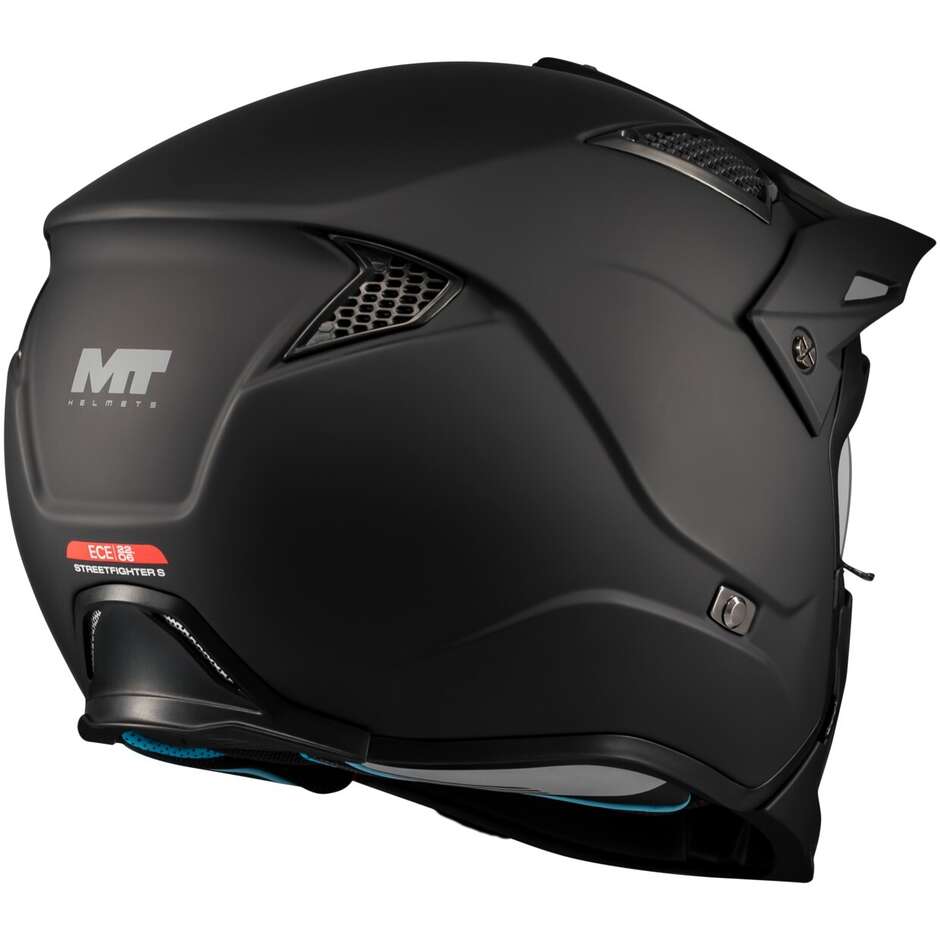 Casco Moto Modulare Mt Helmets STREETFIGHTER SV S PURE A1 Nero Opaco
