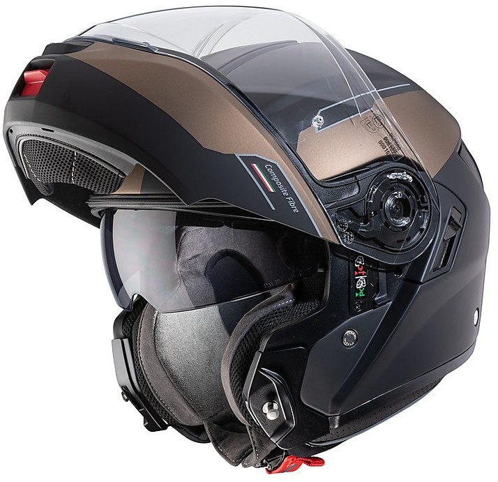 CABERG Casco con visiera Freeride bianco con ECE Casco moto vetroresina casco 