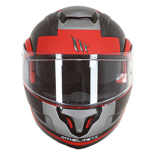 Casco Moto Modulare Omologato P/J Mt Helmet ATOM sv ADVENTURE A5 Rosso Opaco