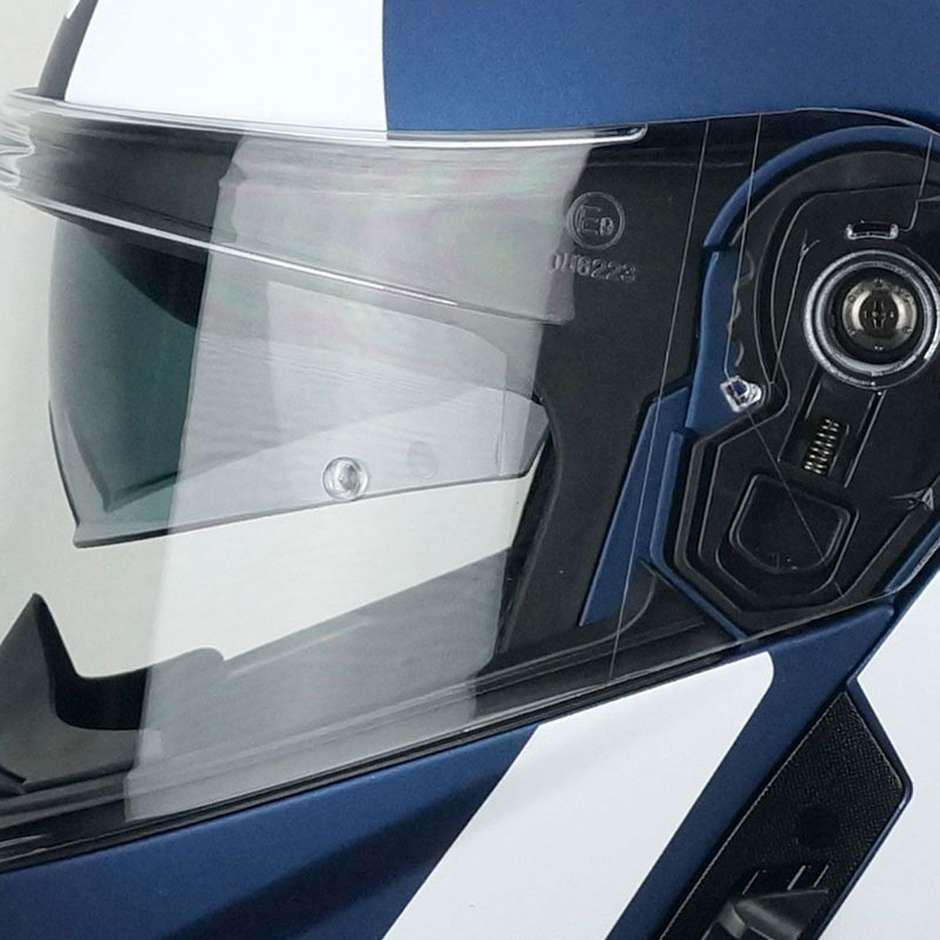 Casco Moto Modulare Omologazione P/J CGM 508s BERLINO Blu Bianco Opaco 