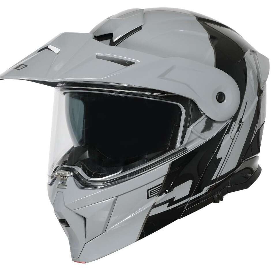 Casco Moto Modulare ORIGINE ADVENTURE CYBORG Grigio Nero