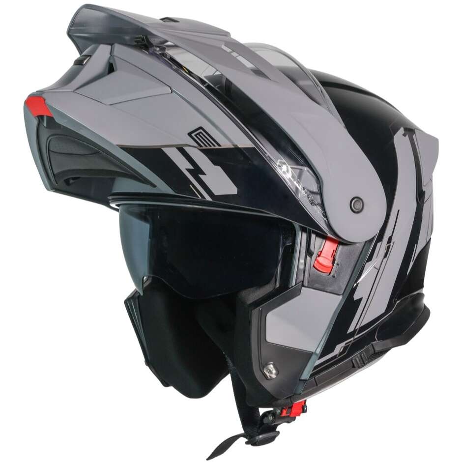 Casco Moto Modulare ORIGINE ADVENTURE CYBORG Grigio Nero