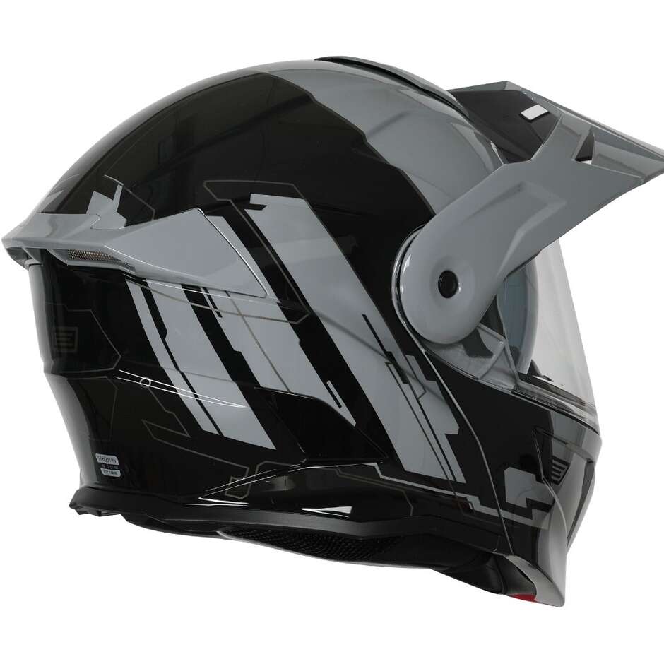 Casco Moto Modulare ORIGINE ADVENTURE CYBORG Grigio Nero