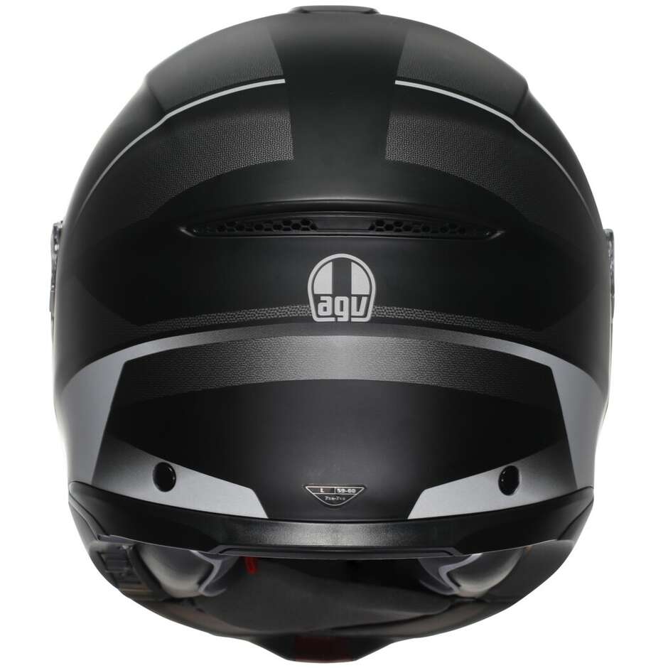 Casco Moto Modulare P/J Agv  TOURMODULAR MULTI  PERCEPTION Opaco Nero Silver