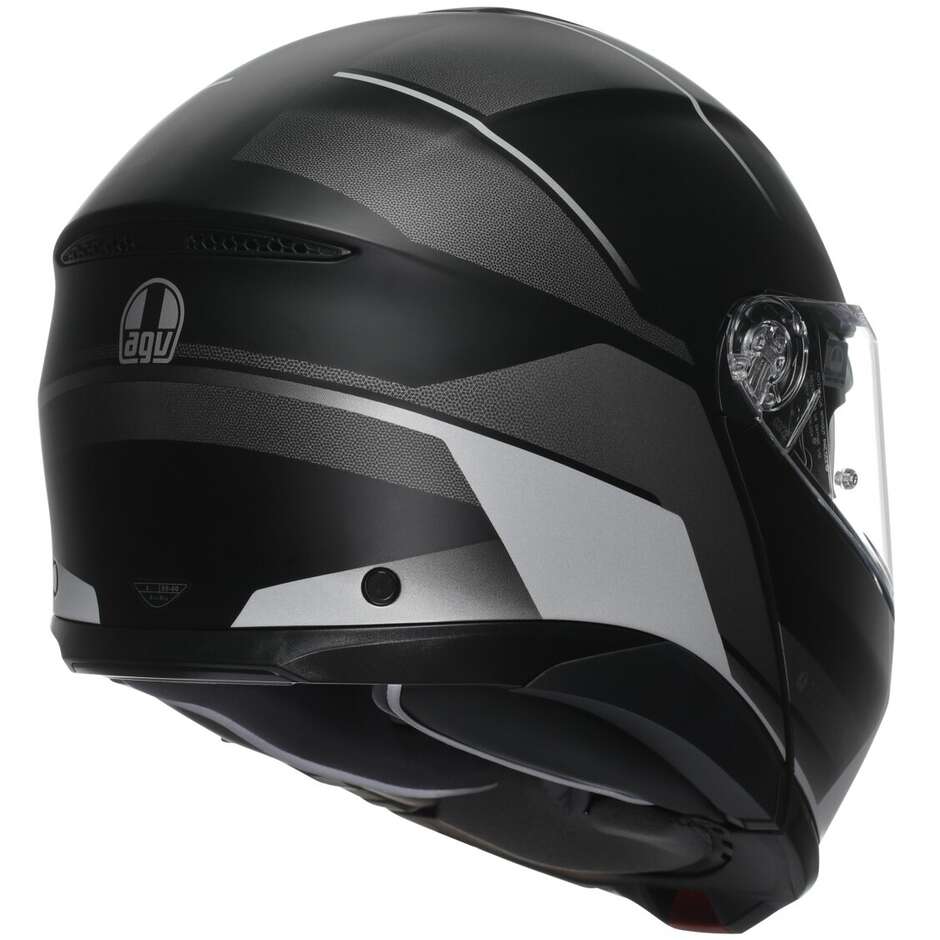 Casco Moto Modulare P/J Agv  TOURMODULAR MULTI  PERCEPTION Opaco Nero Silver