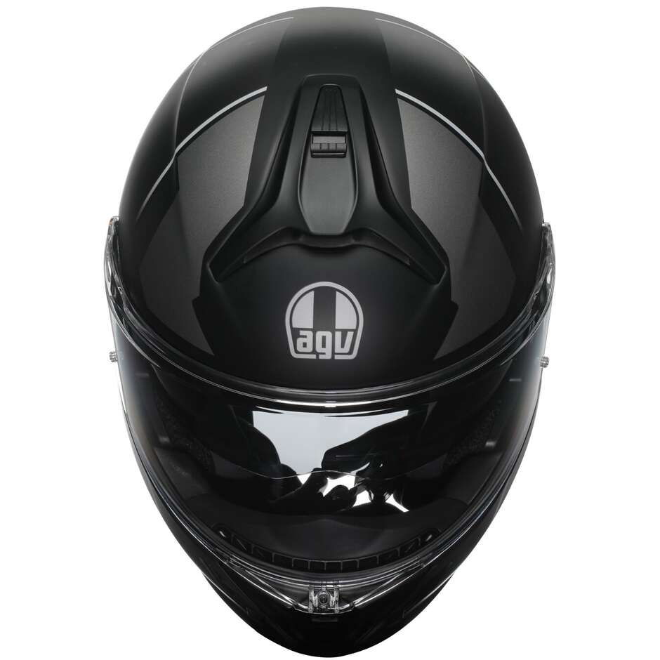 Casco Moto Modulare P/J Agv  TOURMODULAR MULTI  PERCEPTION Opaco Nero Silver