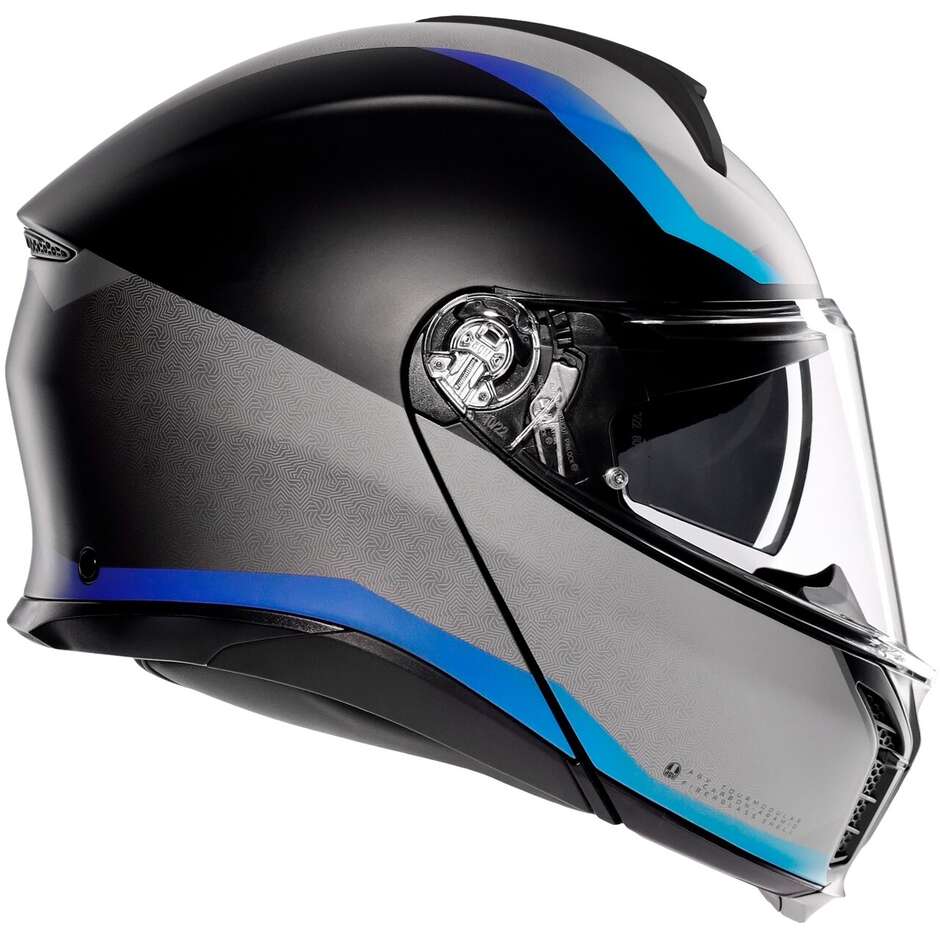 Casco Moto Modulare P/J Agv TOURMODULAR STRAY Opaco Nero Grigio Blu