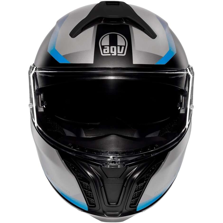 Casco Moto Modulare P/J Agv TOURMODULAR STRAY Opaco Nero Grigio Blu