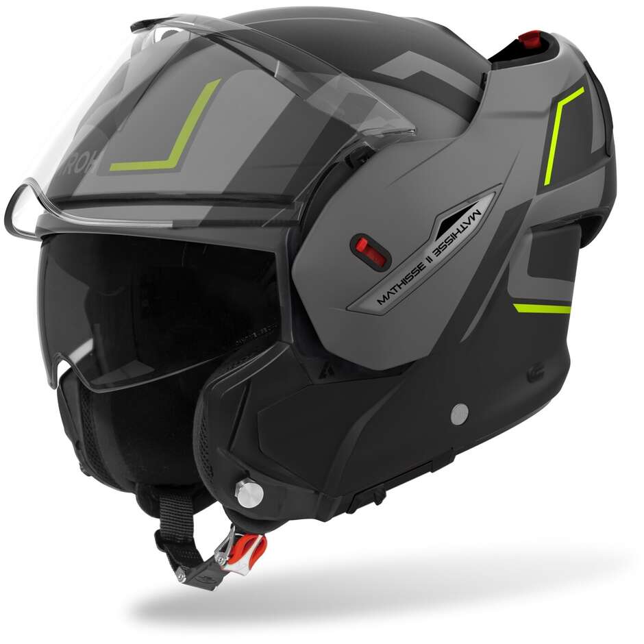 Casco Moto Modulare P/J MATHISSE 2 GENIUS Giallo Opaco taglia L
