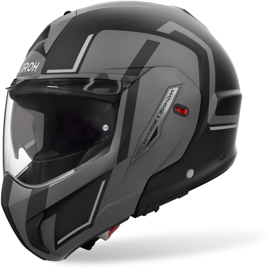 Casco Moto Modulare P/J Airoh MATHISSE 2 GENIUS Grigio Opaco