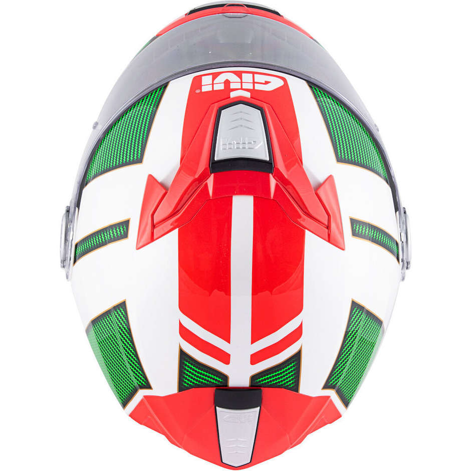 Casco Moto Modulare P/J Givi X.23 SYDNEY Protect Bianco Rosso Verde