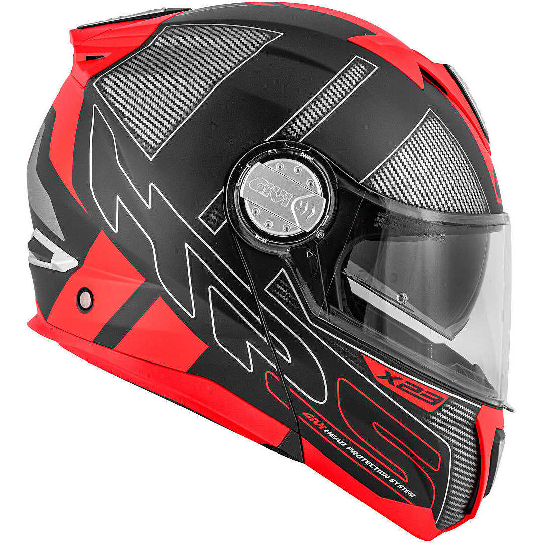 Casco Moto Modulare P/J Givi X.23 SYDNEY Protect Nero Rosso Vendita Online  - Outletmoto.eu