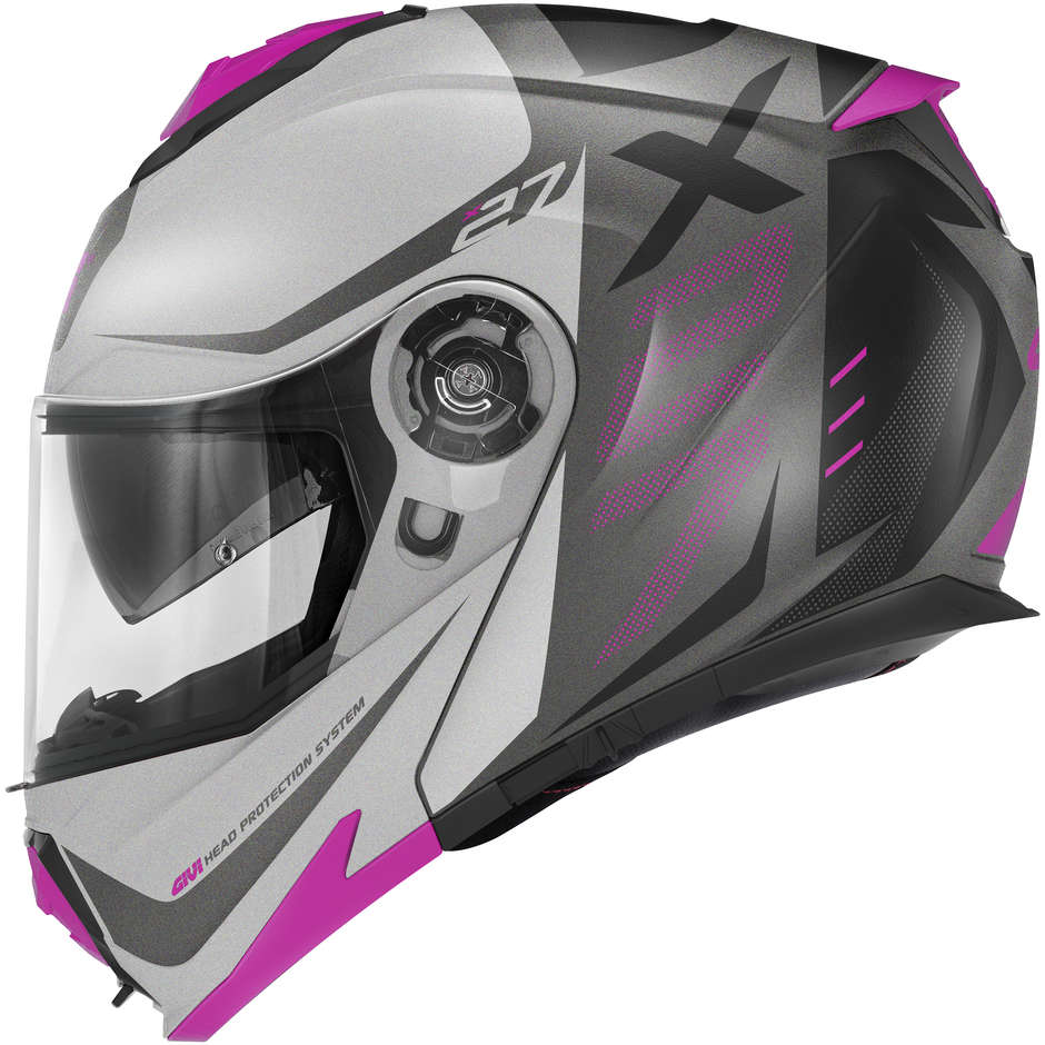 Casco Moto Modulare P/J Givi X.27 DIMENSION LADY Titanio Opaco Viola
