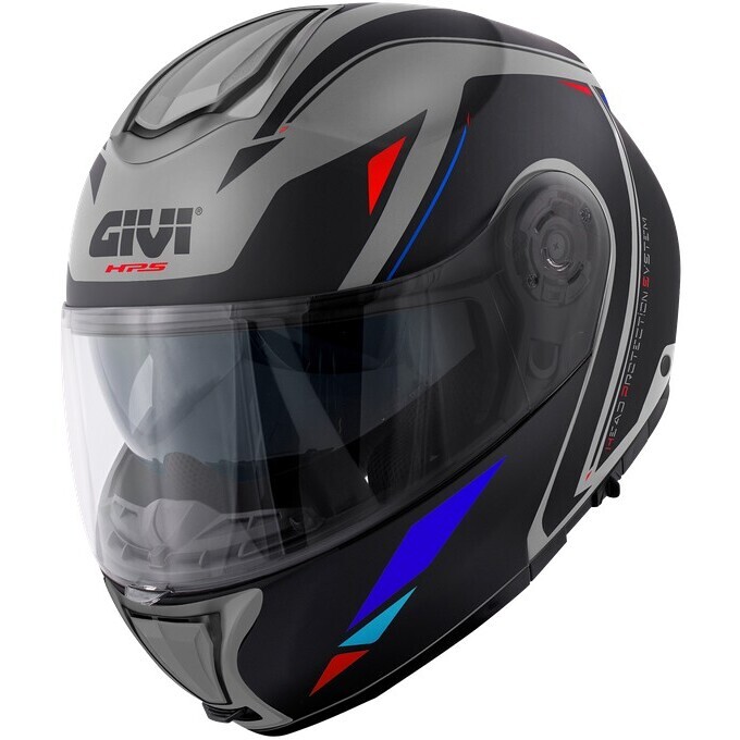 Casco Moto Modulare P/J X26 SQUARE Grigio Opaco Nero Ro taglia L
