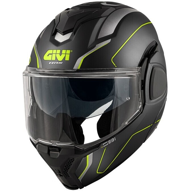 Casco Moto Modulare P/J X36 FIBRA PULSE Nero Opaco Arge taglia L