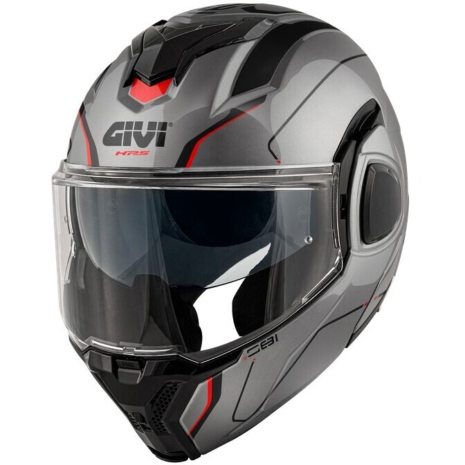 Casco Moto Modulare P/J X36 FIBRA PULSE Titanio Nero Ro taglia XS