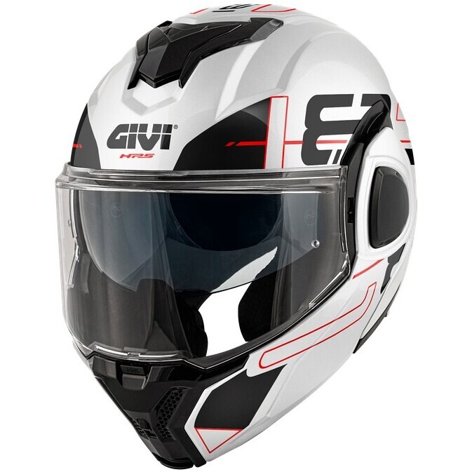Casco Moto Modulare P/J X36 HPS VERTIGO Bianco Nero Ros taglia L