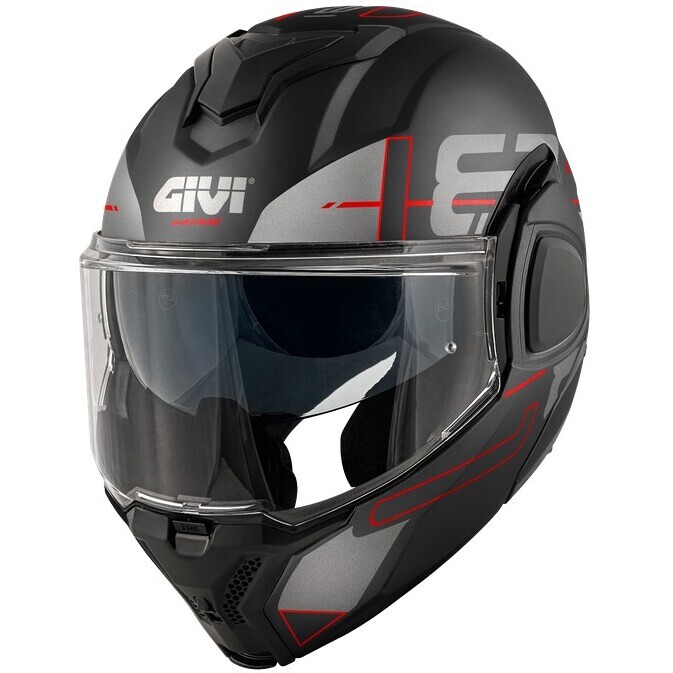 Casco Moto Modulare P/J X36 HPS VERTIGO Nero Opaco Ross taglia S