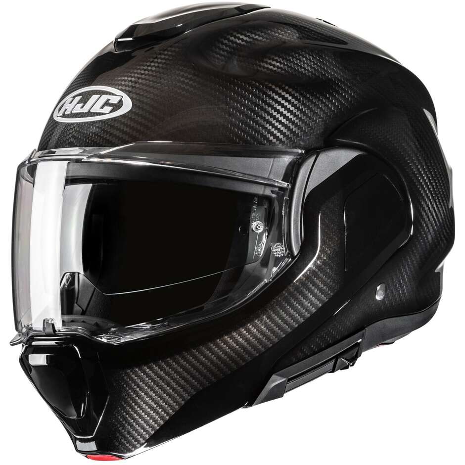 Casco Moto Modulare P/J F100 CARBON Nero taglia M