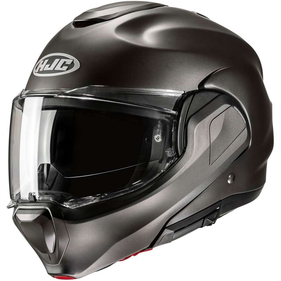 Casco Moto Modulare P/J Hjc F100 Semi Flat Titanio