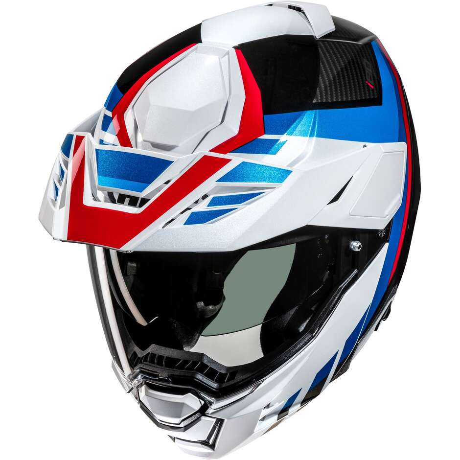 Casco Moto Modulare P/J Hjc i80 IMES MC21 Blu Bianco Rosso