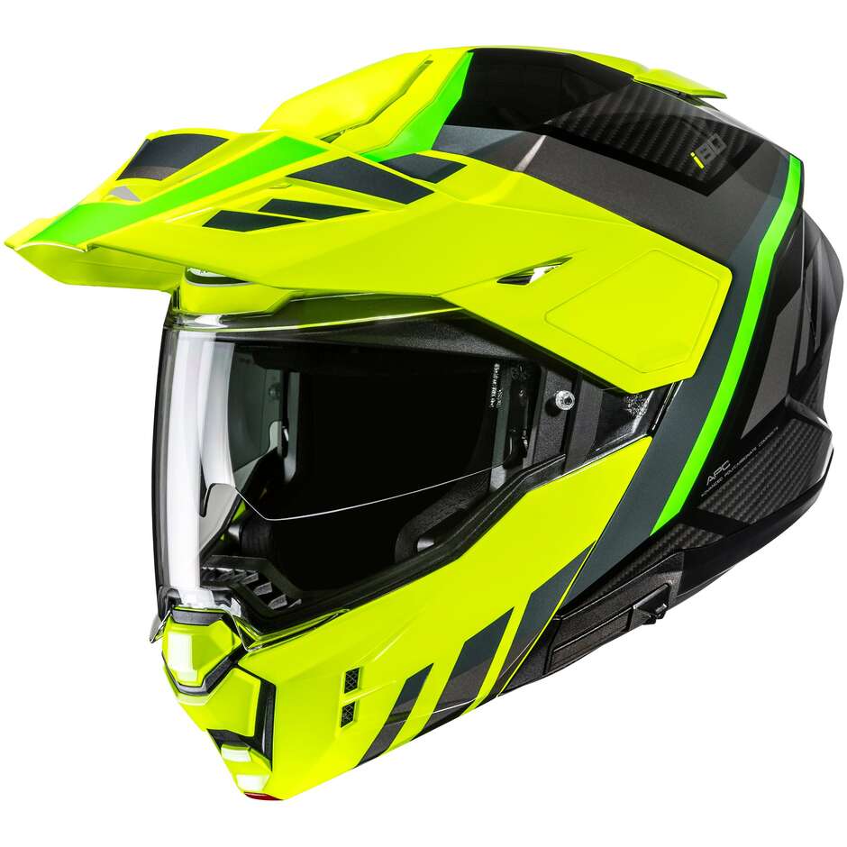 Casco Moto Modulare P/J Hjc i80 IMES MC3H Giallo Nero