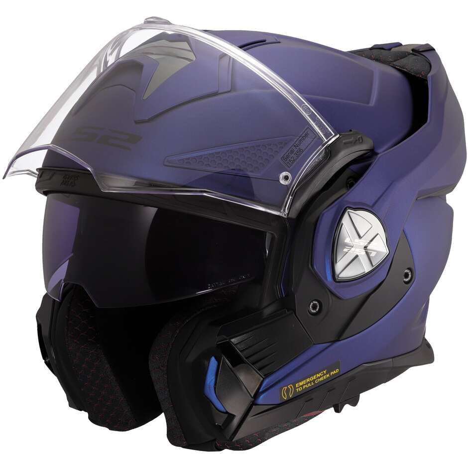 Casco Moto Modulare P/J in HPFC LS2 FF901 ADVANT X SOLID Navy Blue