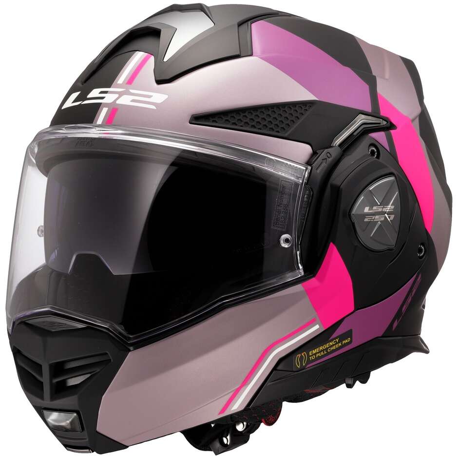 Casco Moto Modulare P/J in HPFC LS2 FF901 ADVANT X ULTRA Grigio Porpora