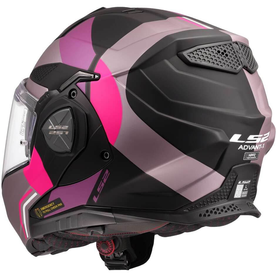 Casco Moto Modulare P/J in HPFC LS2 FF901 ADVANT X ULTRA Grigio Porpora