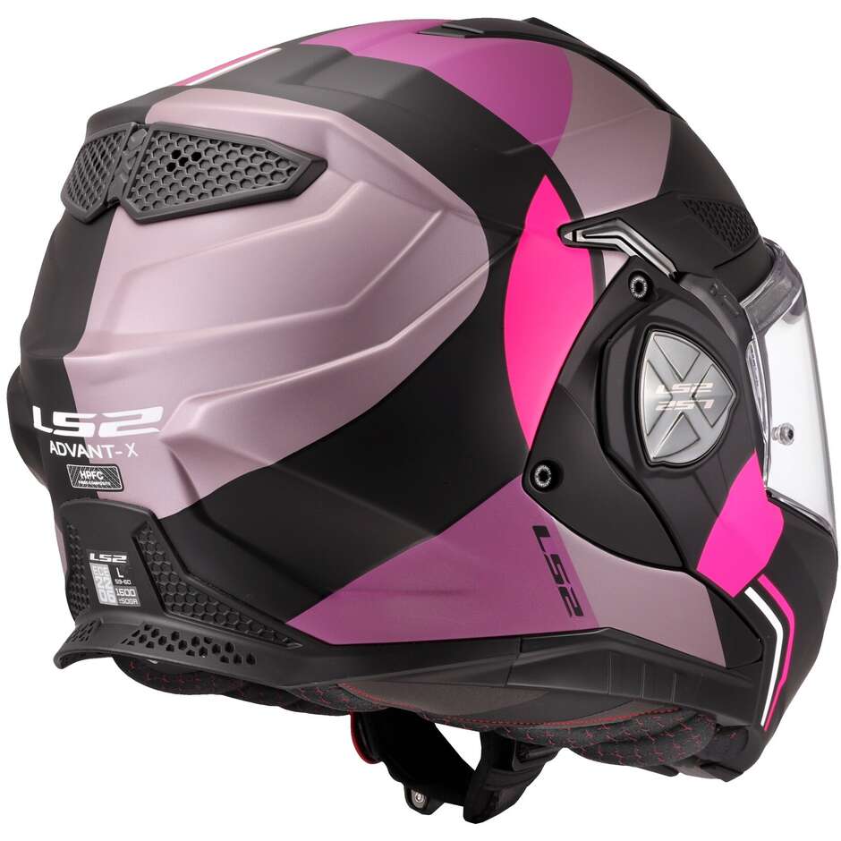 Casco Moto Modulare P/J in HPFC LS2 FF901 ADVANT X ULTRA Grigio Porpora