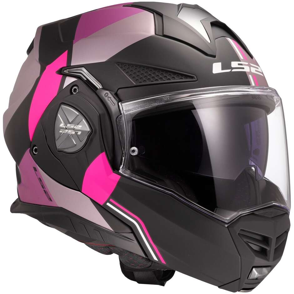 Casco Moto Modulare P/J in HPFC LS2 FF901 ADVANT X ULTRA Grigio Porpora
