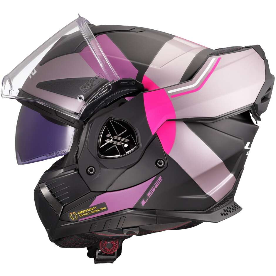 Casco Moto Modulare P/J in HPFC LS2 FF901 ADVANT X ULTRA Grigio Porpora