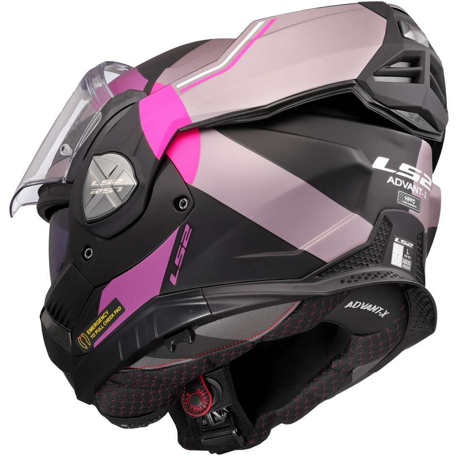 Casco Moto Modulare P/J in HPFC LS2 FF901 ADVANT X ULTRA Grigio Porpora