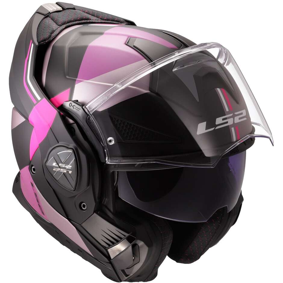 Casco Moto Modulare P/J in HPFC LS2 FF901 ADVANT X ULTRA Grigio Porpora