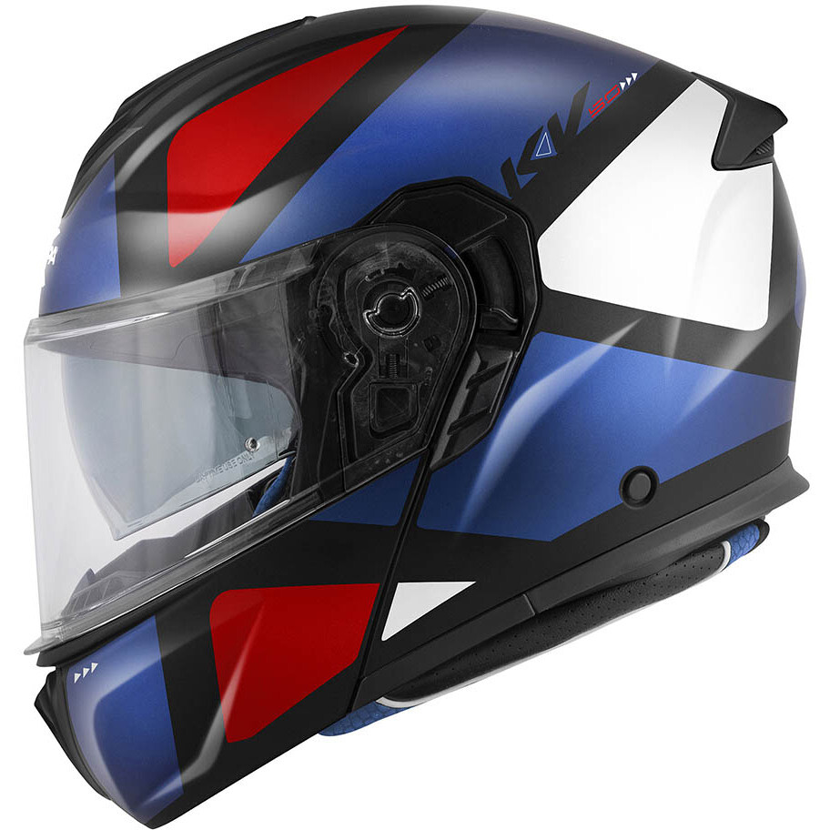 Casco Moto Modulare P/J Kappa KV50F GALAXY Nero Opaco Bianco Blu Rosso